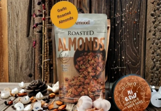 Kacang Almond Panggang Bawang Putih