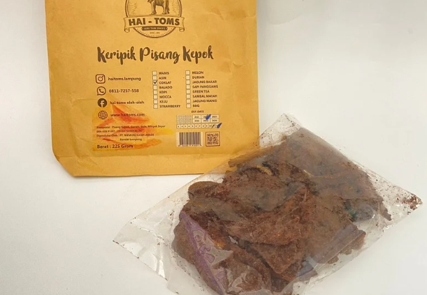 Keripik Pisang Kepok Cokelat